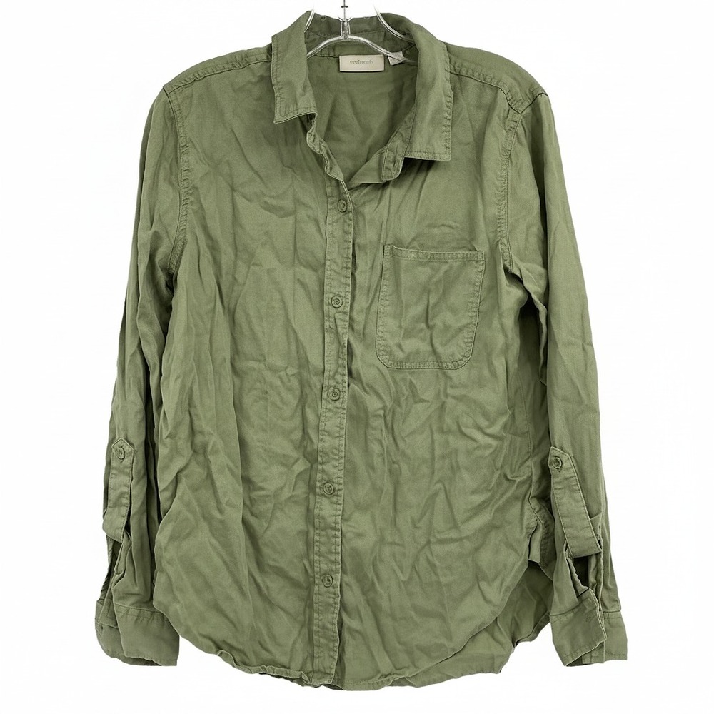 Ecothreads Green Button-Up Shirt | Womens M